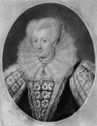 Princess Elizabeth (1533-1603) Illustration from Portraits of Characters Illustrious in British History, Engraved by Richard Earlom and Charles Turner